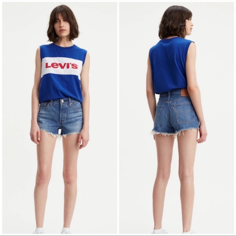 Levi’s 501 button fly shorts.
